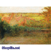 Tranh sơn dầu đồng lúa nắng vàng